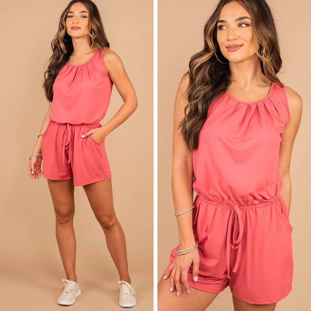 Feeling So Free Desert Rose Pink Romper