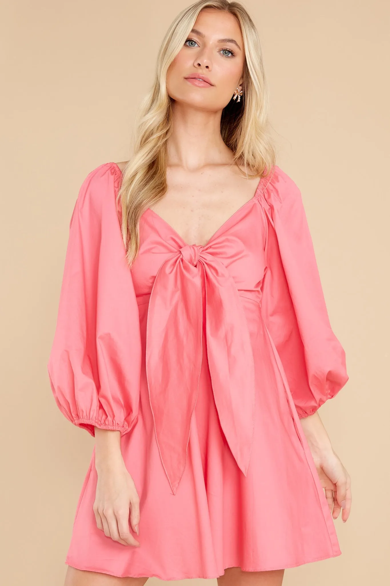 Flirt Alert Hot Pink Cotton Romper Dress