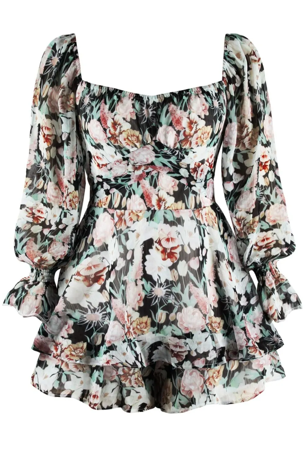 Floral Sweetheart Resort Vacation Romper