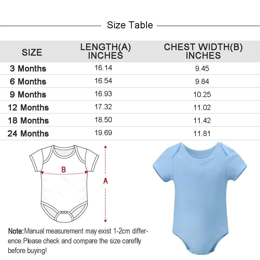 #For 3M-2T Custom Face&Name&Date Cherub Bubble Romper Baby Jumpsuit Personalized Baby Romper Newborn Baby Bodysuit