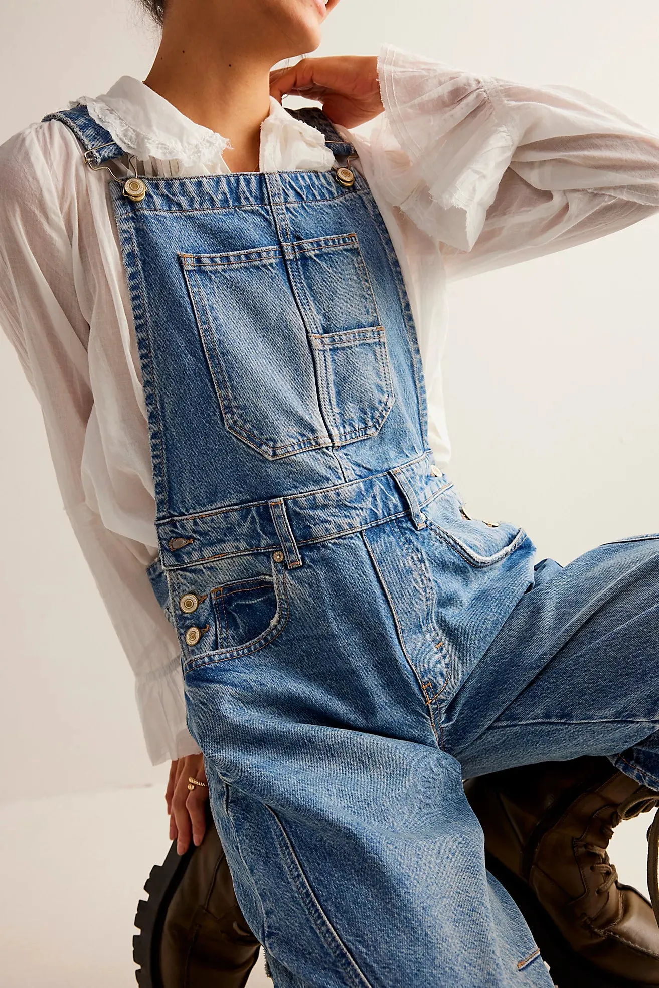 FREE PEOPLE Good Luck Overall