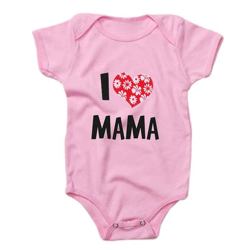 Funny Super Mama Papa Printed Baby Romper New Fashion For Boys & Girls