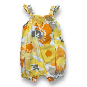 Girls Carter's Size 3 Month Yellow & Orange Summery Snap Romper