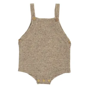 Grown Speckle Merino Romper - Stone