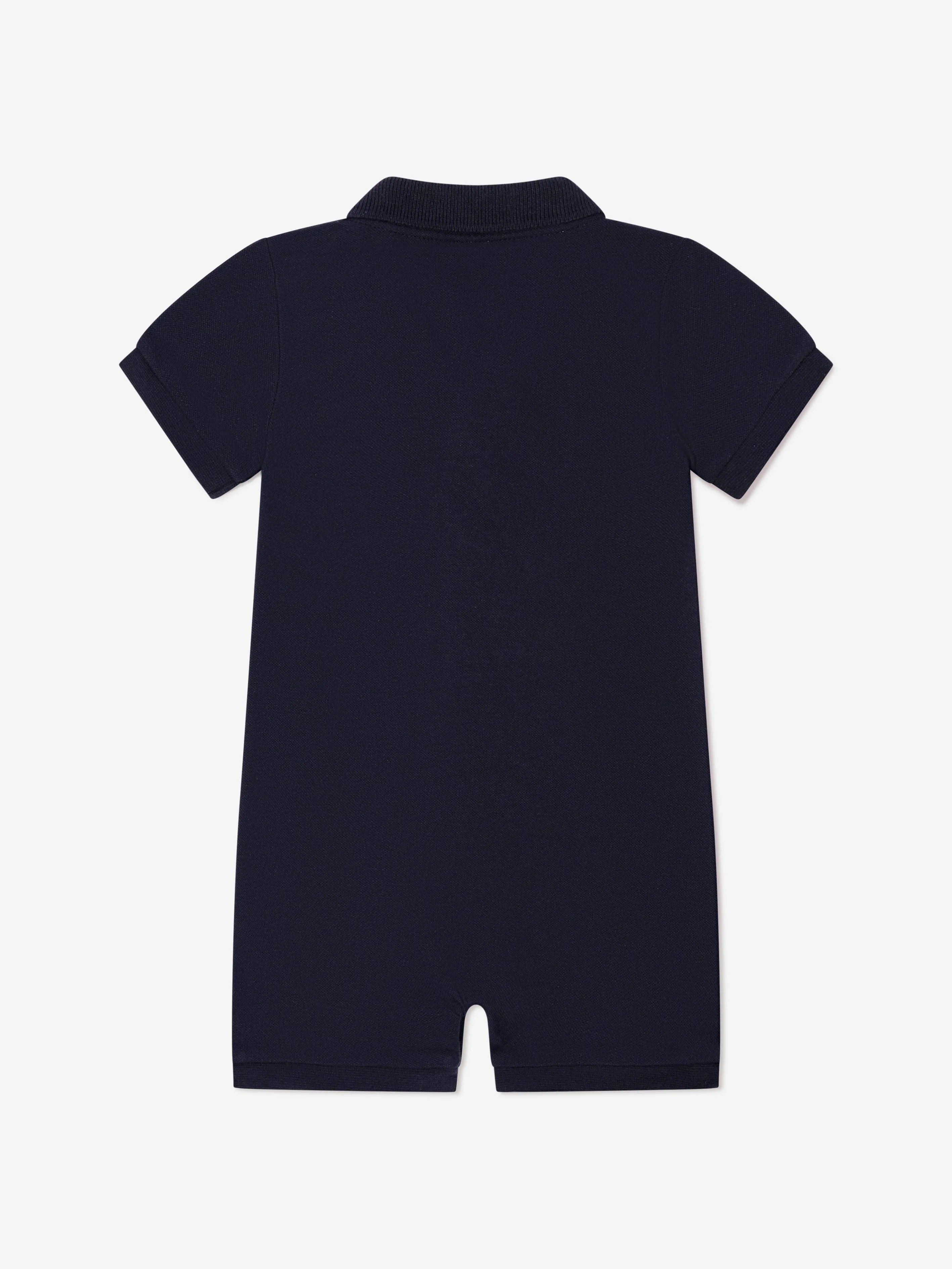 Guess Baby Boys Logo Print Romper in Navy