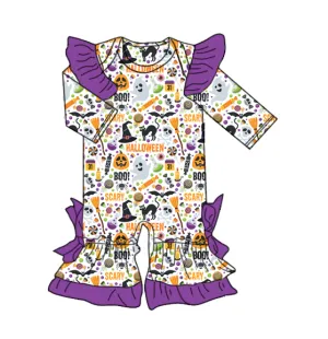 Halloween Ruffle Baby Romper