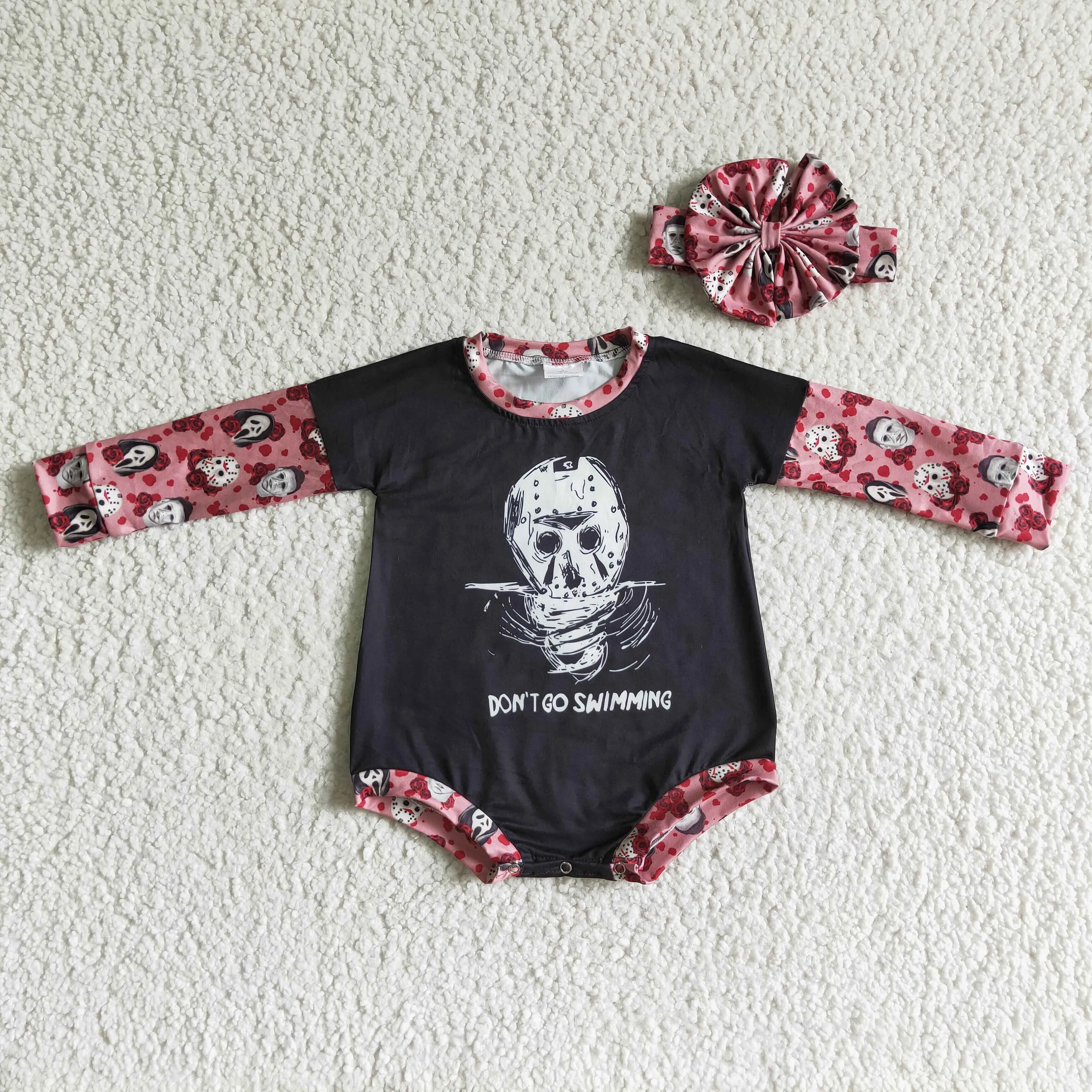 Halloween skull Long Sleeve romper LR0124