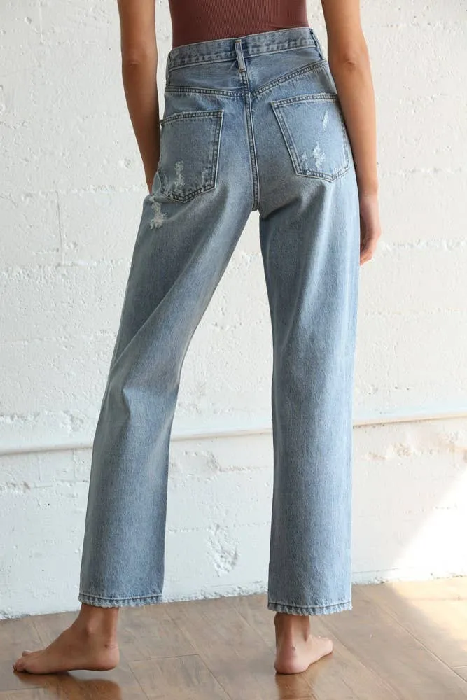 Harmony Mid-rise Distressed Jeans