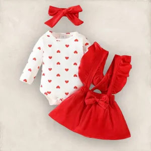 Heart Romper   Suspender Skirt