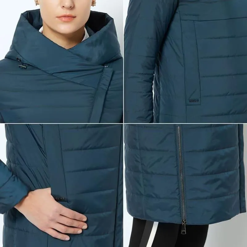 High-quality Thin Cotton Padded Women's Warm Parka Coat