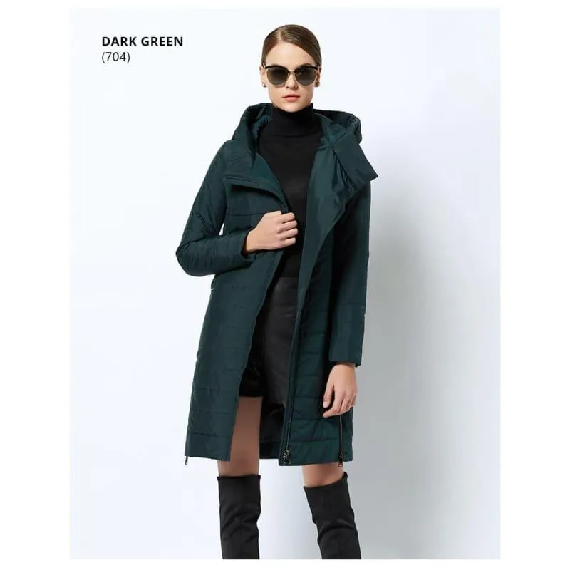 High-quality Thin Cotton Padded Women's Warm Parka Coat