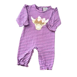 Highland Cow Girls Romper