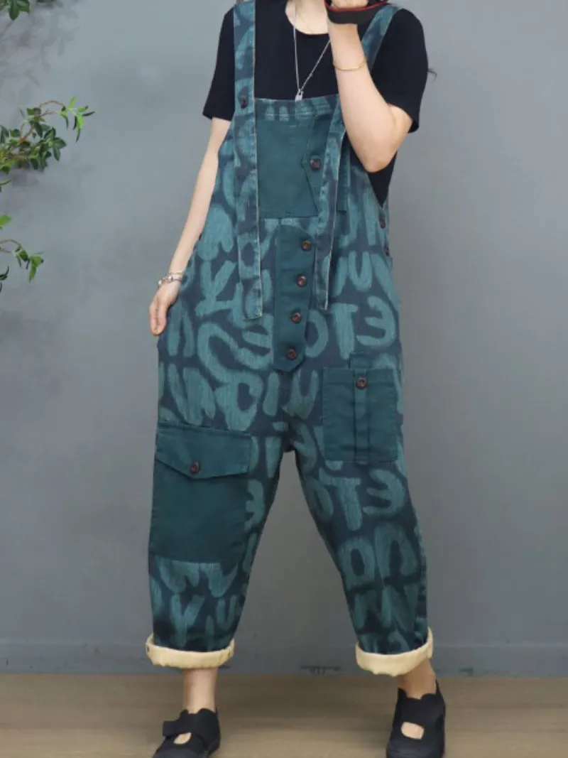 Holding My Hand Denim High Waist Overall Dungarees