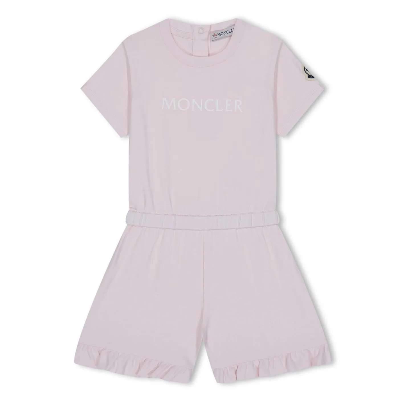 Infants Moncler Pink Logo Romper