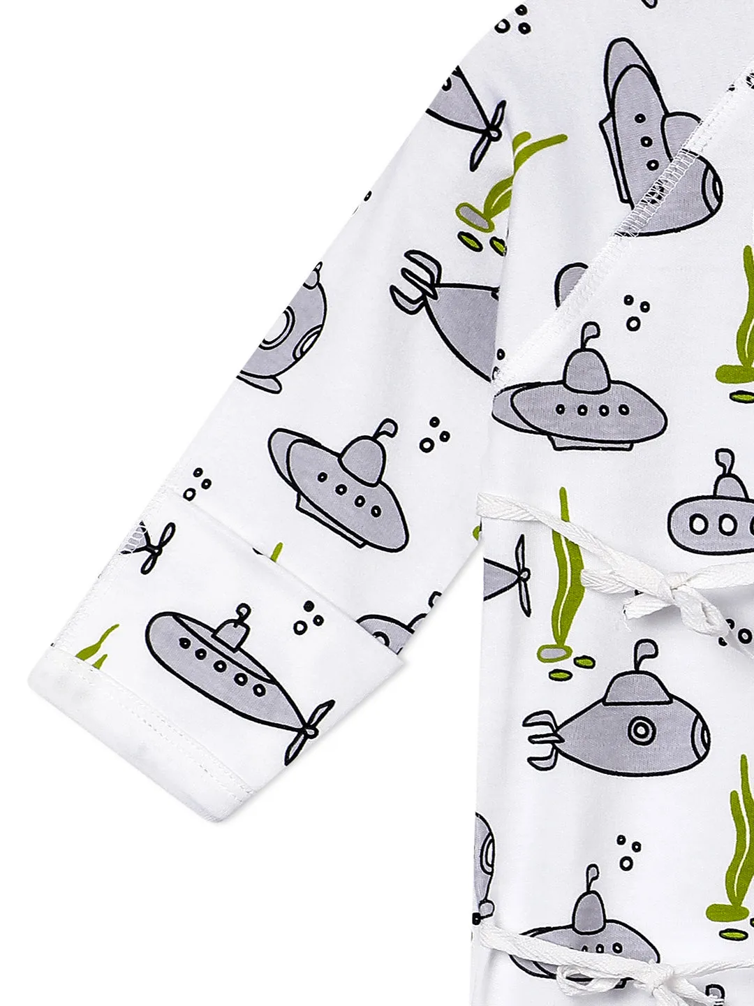 Jabla Style Infant Romper Combo of 2-Fishy Fish-Submarine Ride