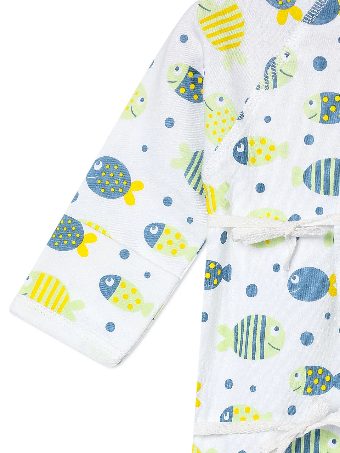 Jabla Style Infant Romper Combo of 2-Fishy Fish-Submarine Ride