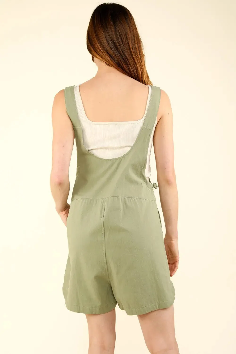 Joya Adjustable Waist Suspender Overalls with Pockets