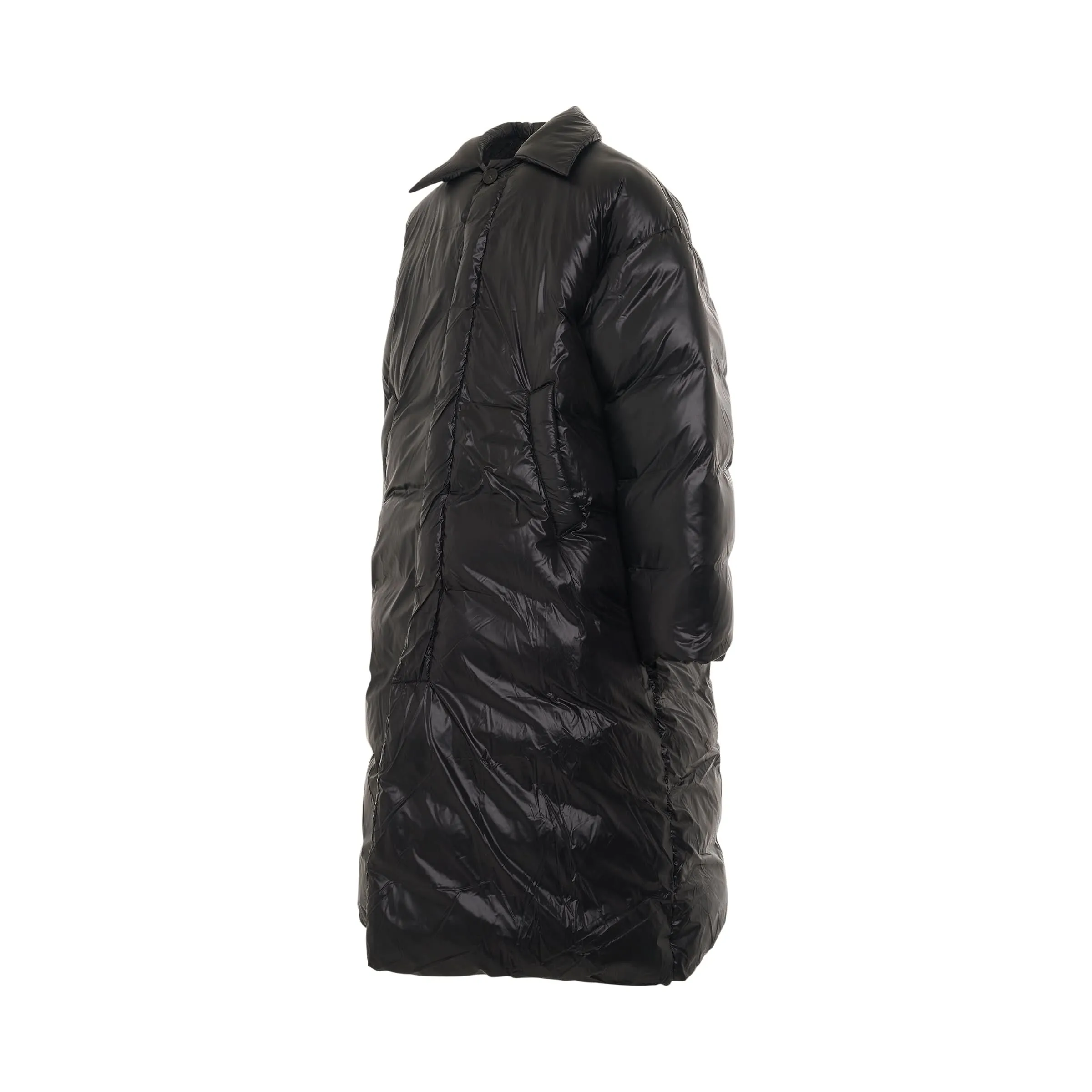 JSCM Puffer Coat in Shiny Black