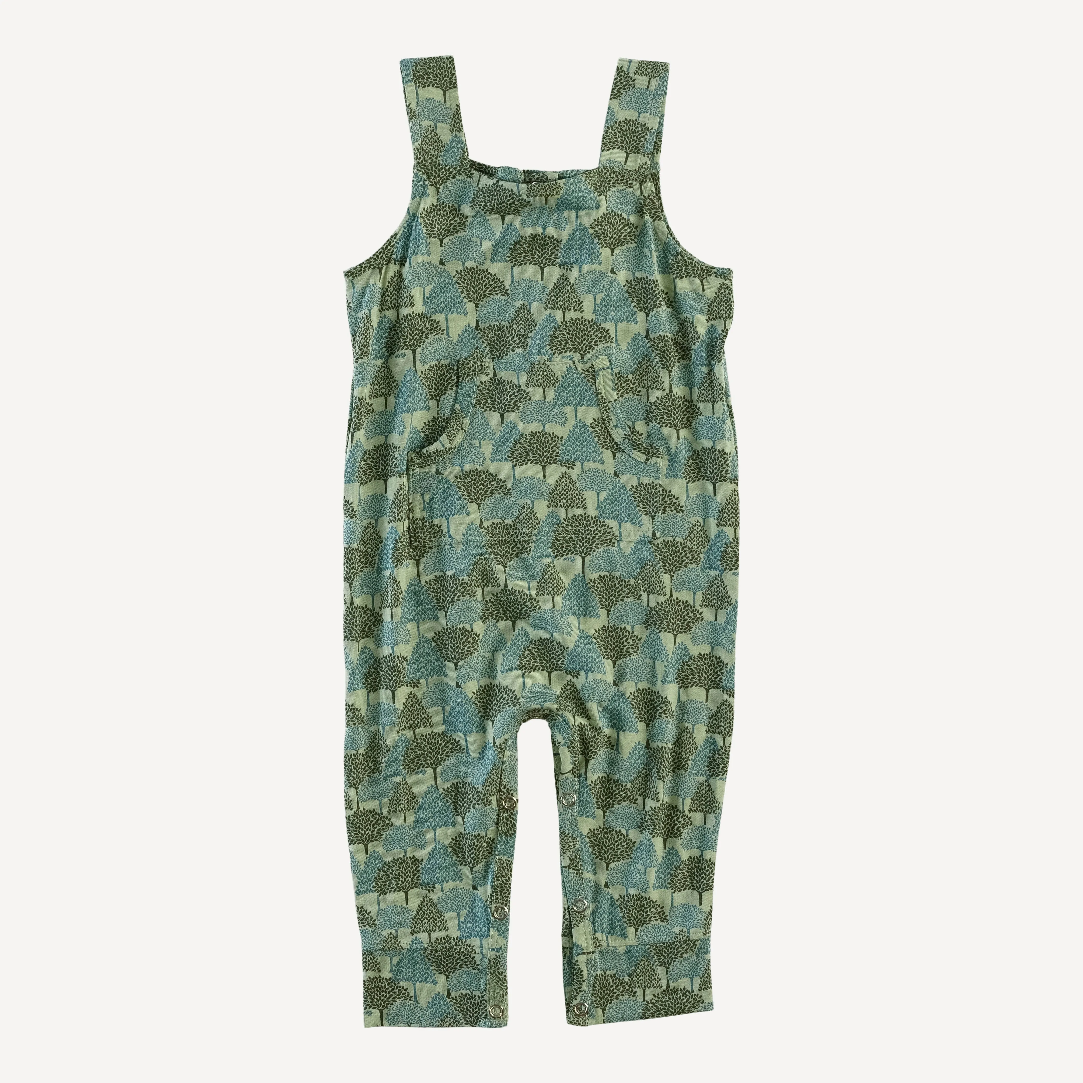 kanga pocket overall | green tea forest | bamboo