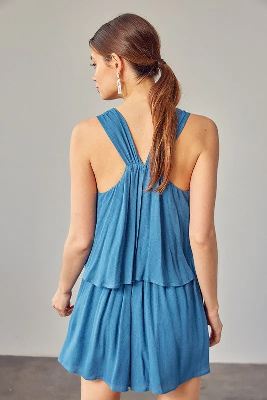 Katie Shirring Detail Romper