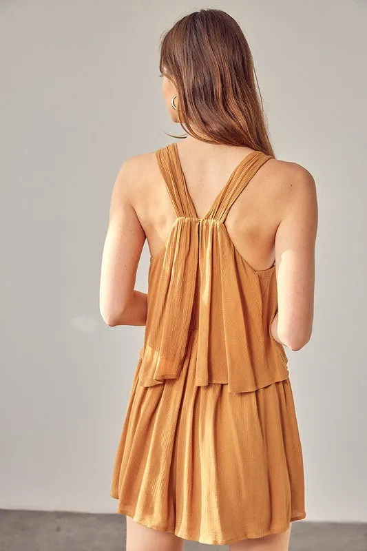 Katie Shirring Detail Romper