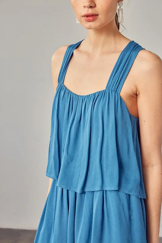 Katie Shirring Detail Romper