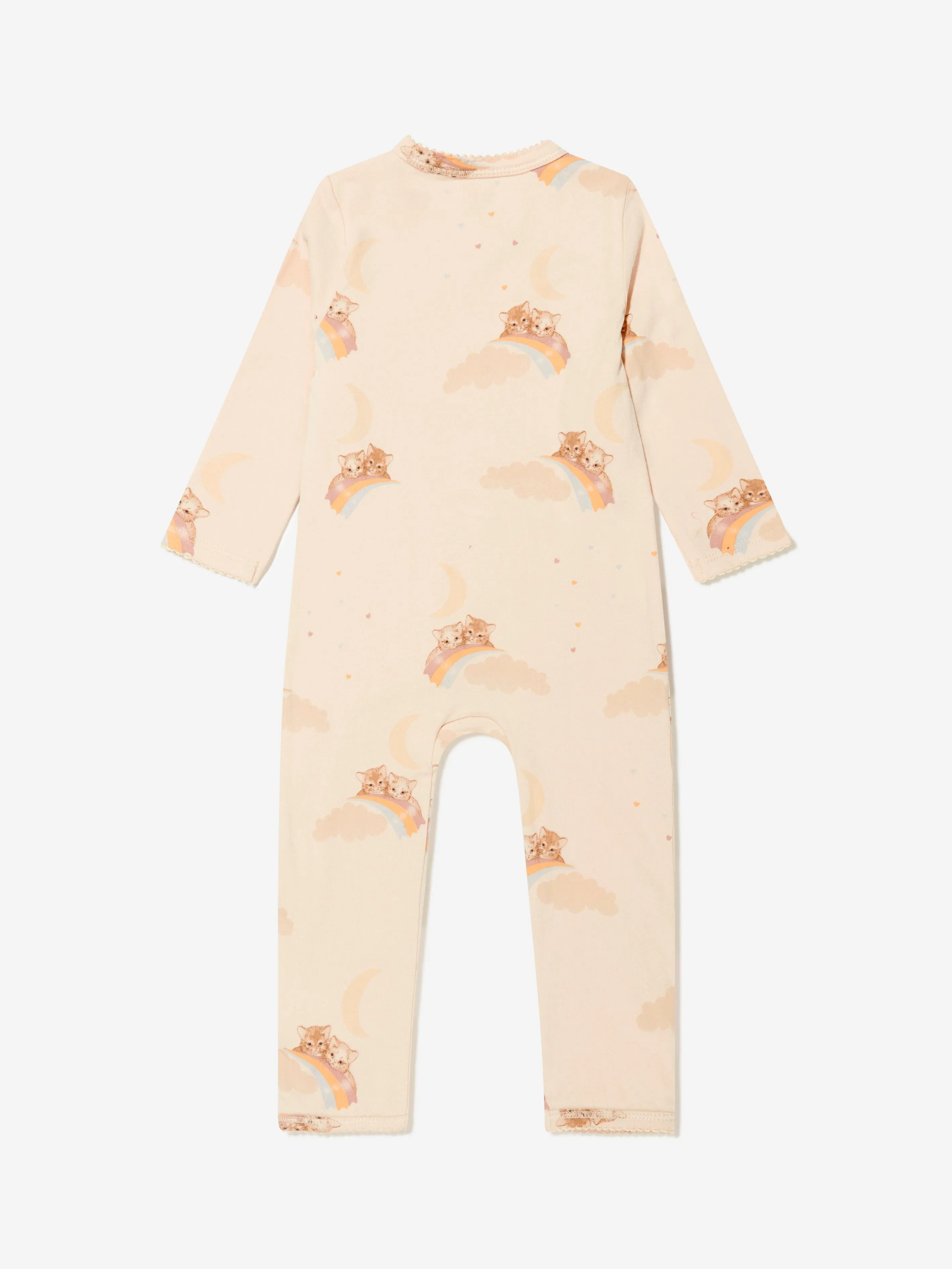 Konges Sløjd Baby Girls Organic Cotton Rainbow Kitty Romper