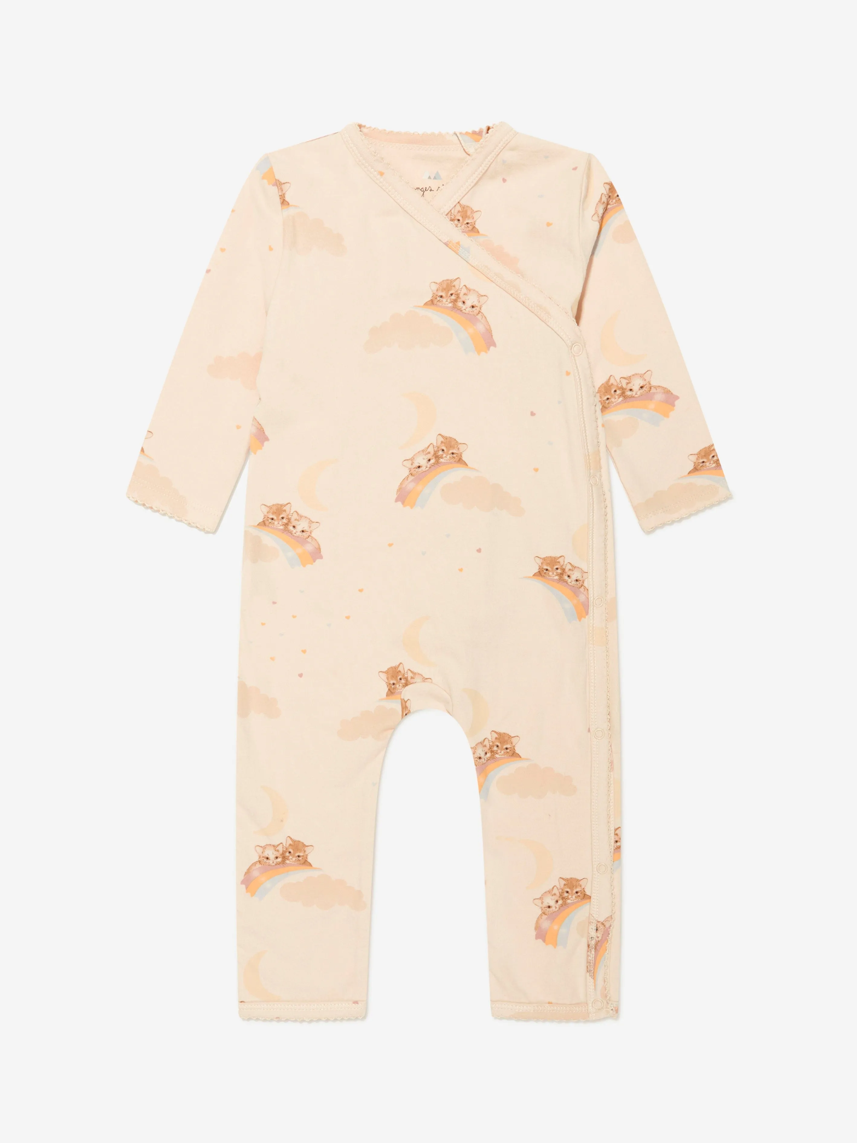 Konges Sløjd Baby Girls Organic Cotton Rainbow Kitty Romper