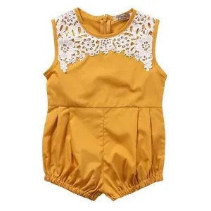 Lace Flower Baby Romper