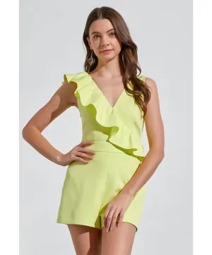 Lemon Pop Ruffle Romper