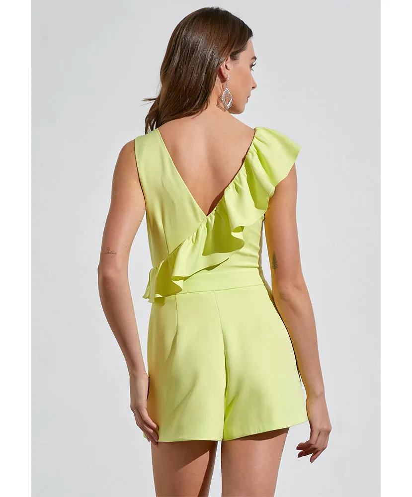 Lemon Pop Ruffle Romper