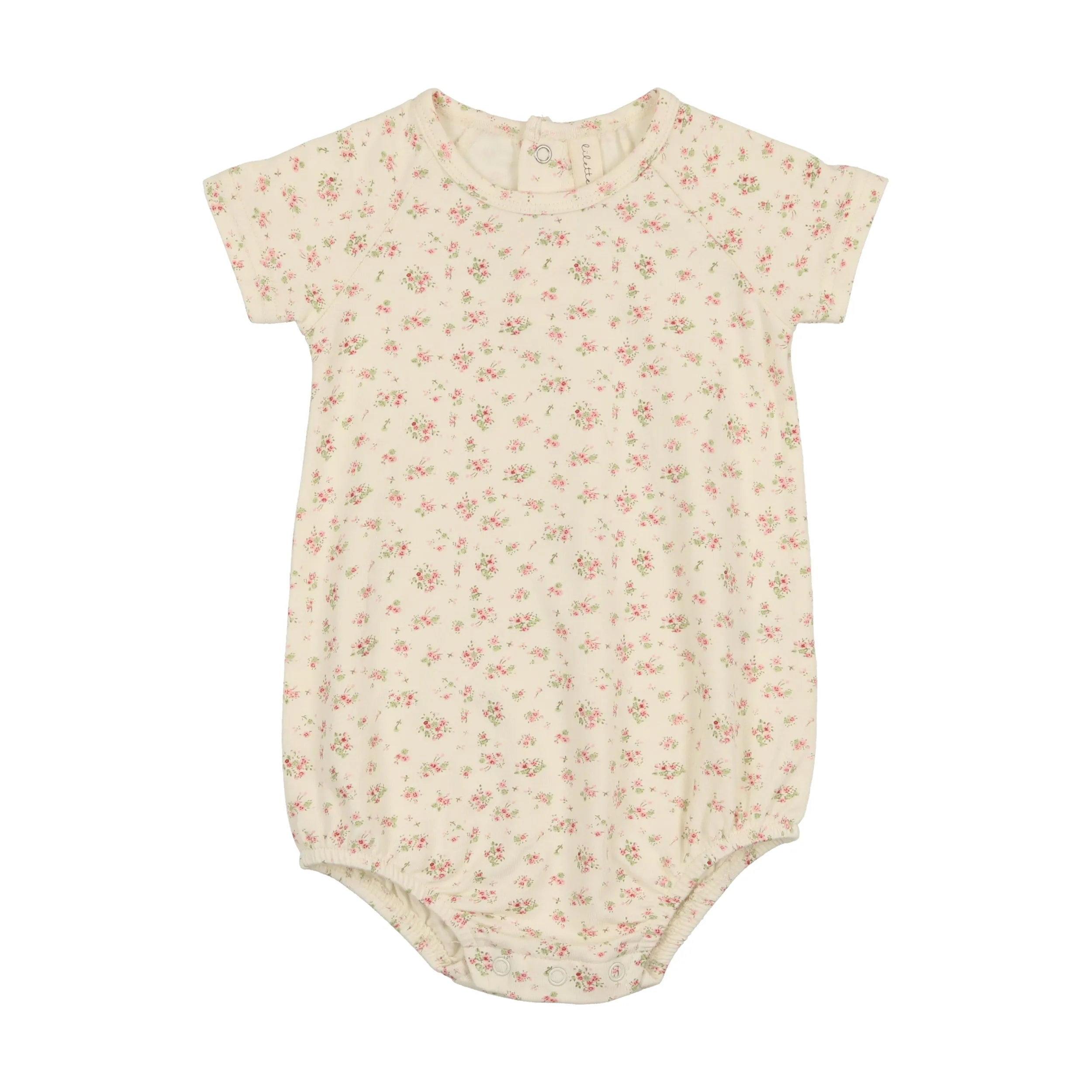 Lilette By Lil Legs Bouquet Romper Cream