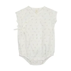 Lilette By Lil Legs Printed Wrap Romper Petit Butter