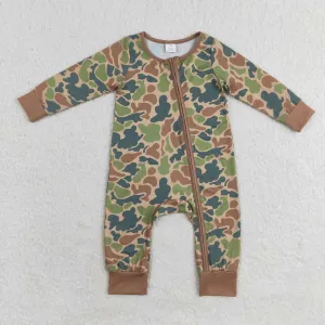 LR1203 Bamboo baby boy clothes camouflage boy winter romper