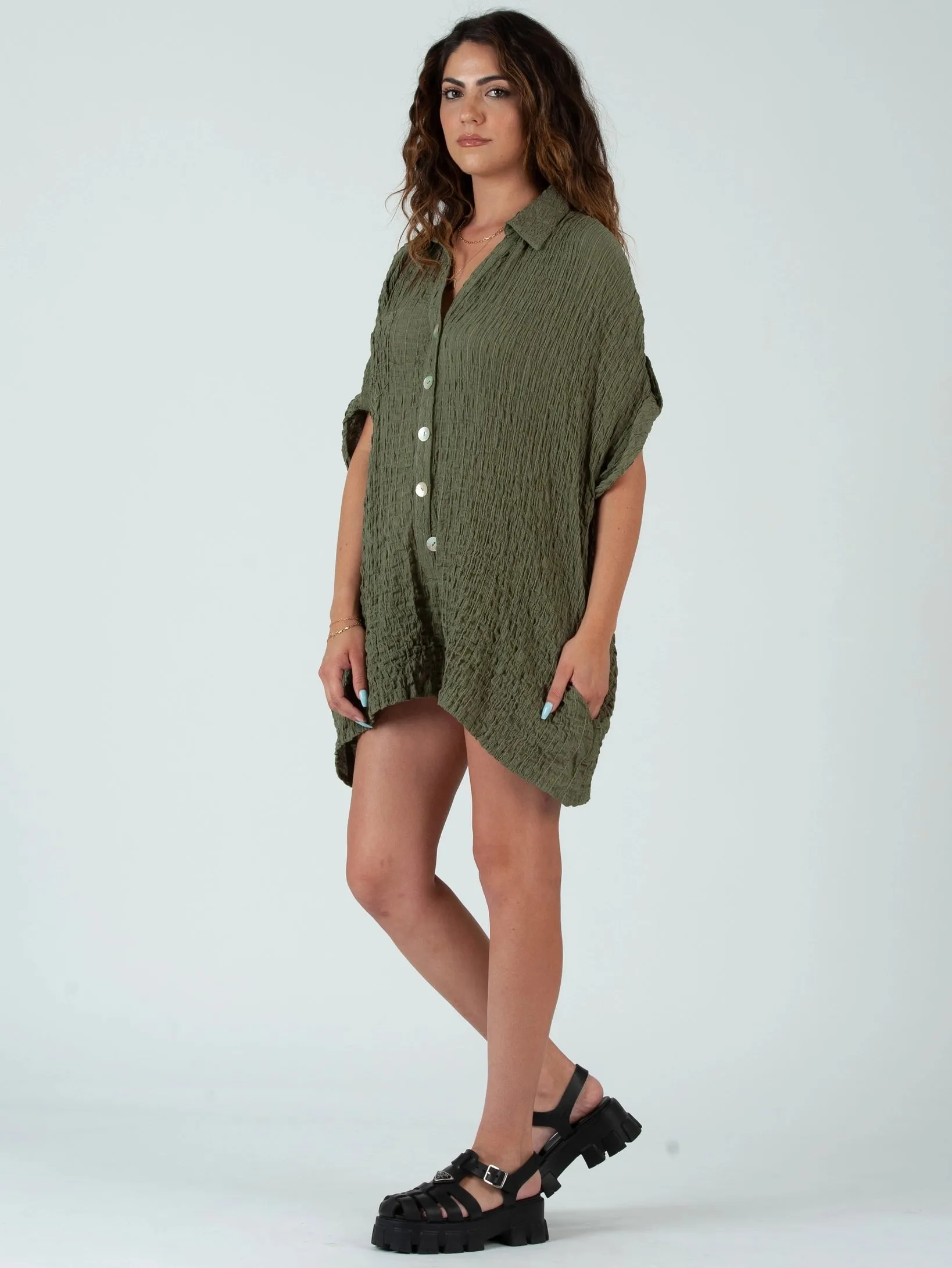 Lucca Liv Textured Boho Romper