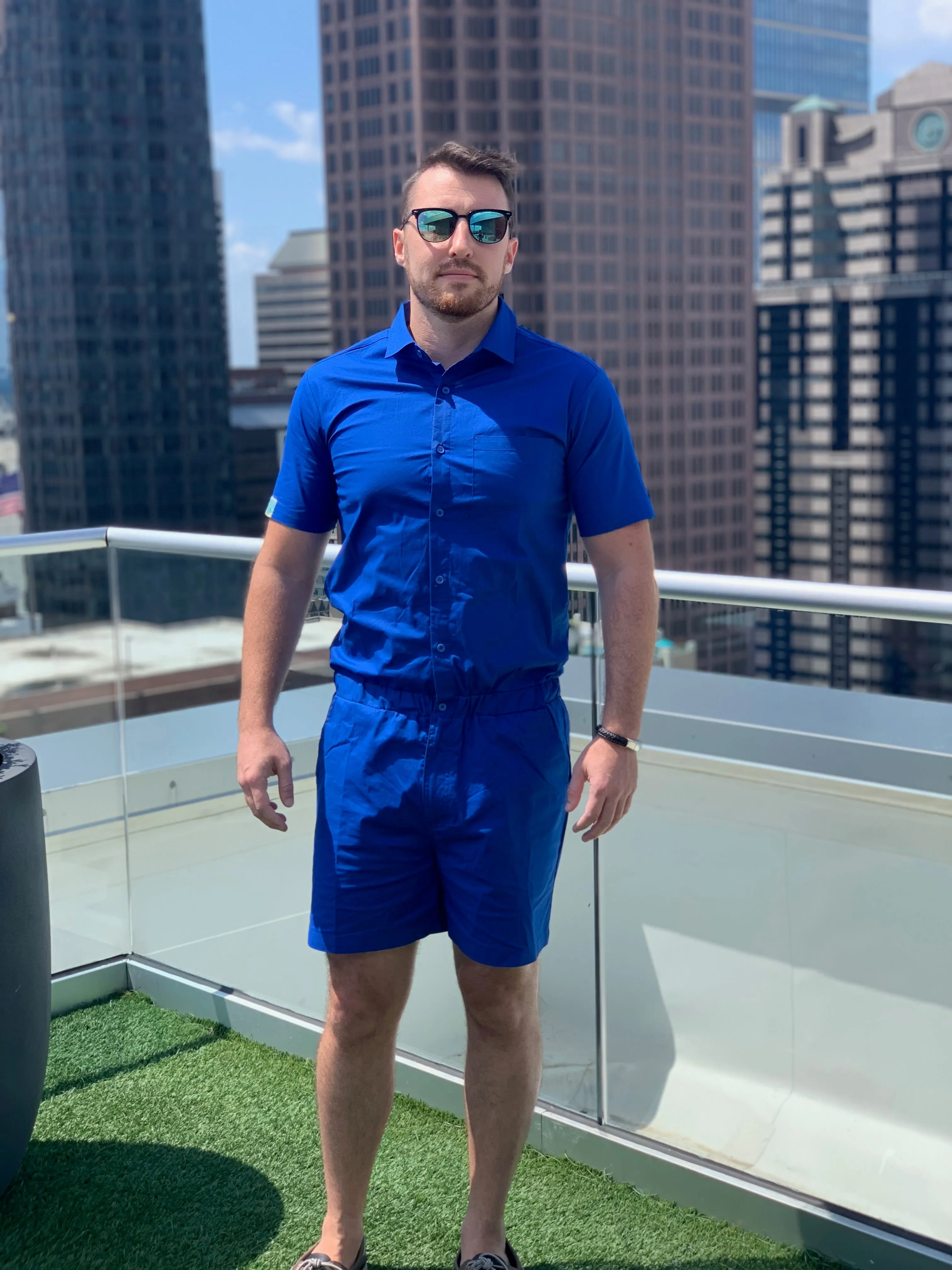 Male Romper - Royal Blue