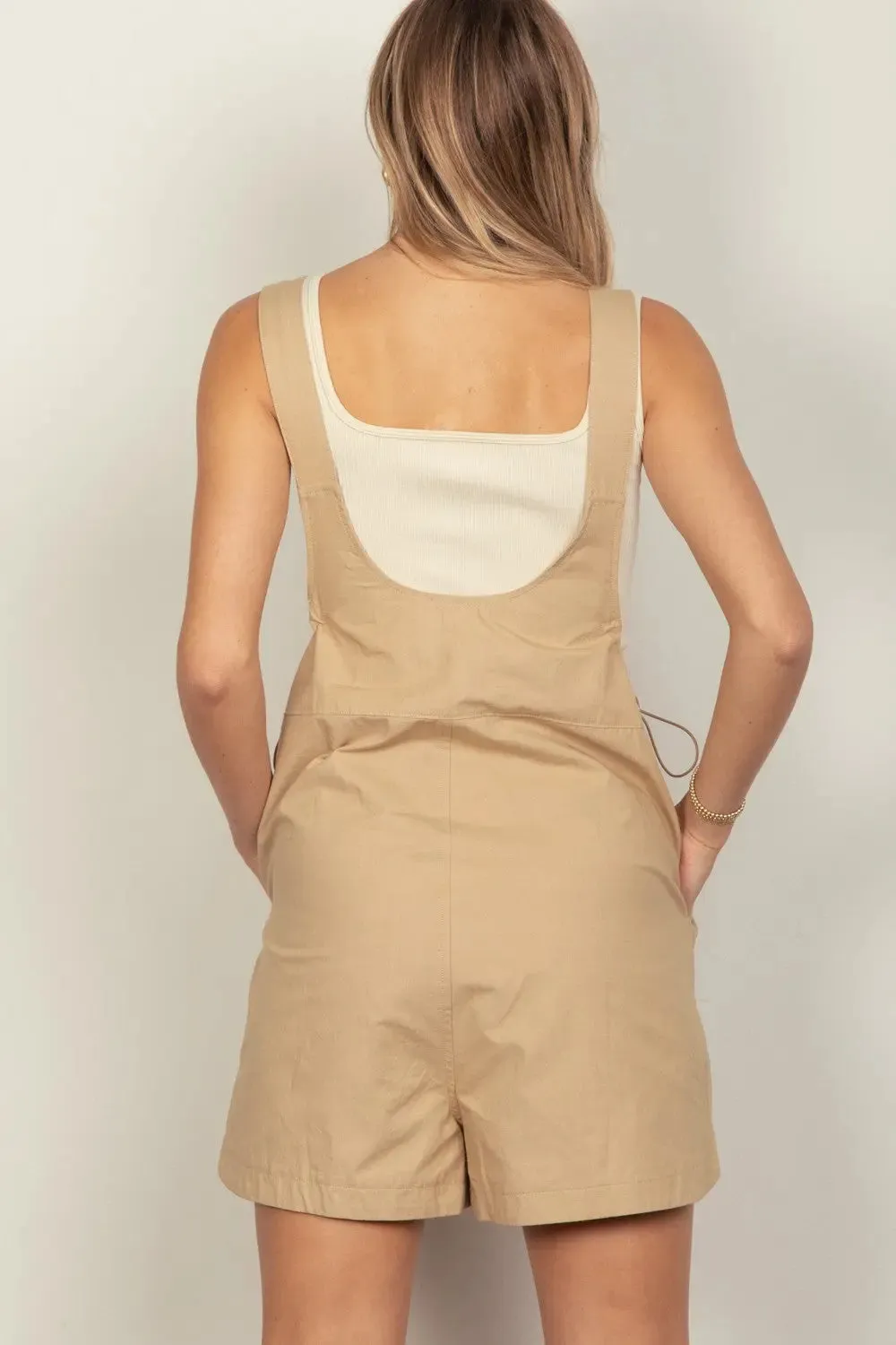 Maude Adjustable Waist Suspender Overalls with Pockets