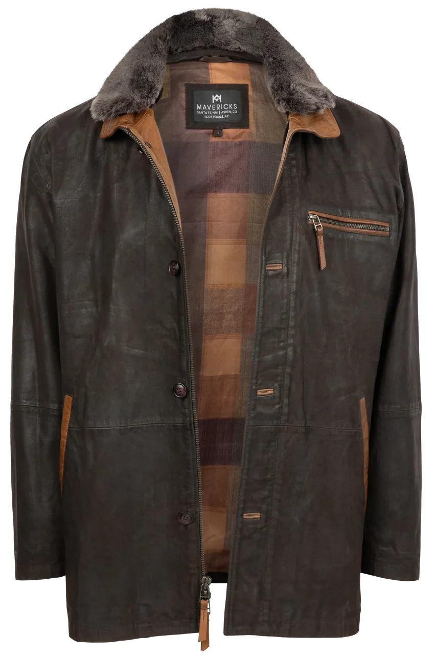 Maverick's Chocolate Lambskin Leather Jacket