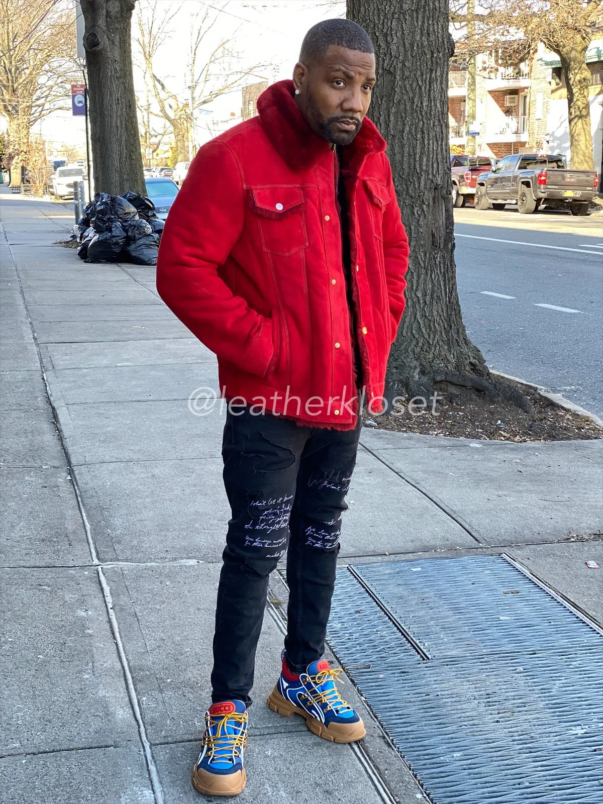 Mens Troy Shearling Jacket [Oxblood]