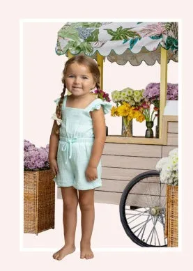 Meringue Blue Romper with Straps