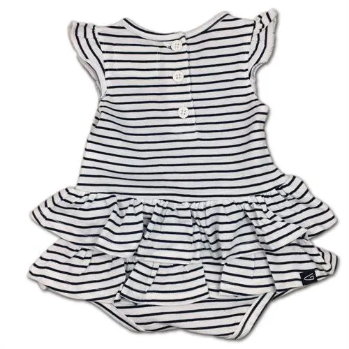 Michigan Stripes 'n Ruffles Skirted Romper (Only 12M Left)