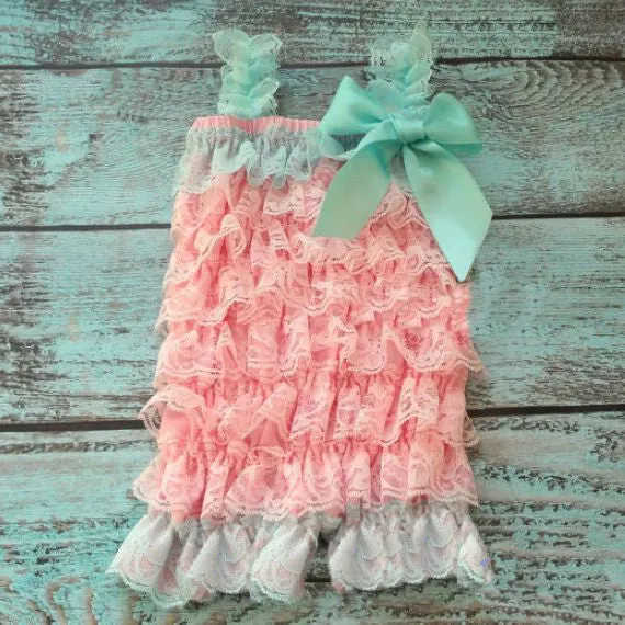 Mint and Pink Lace Playsuit