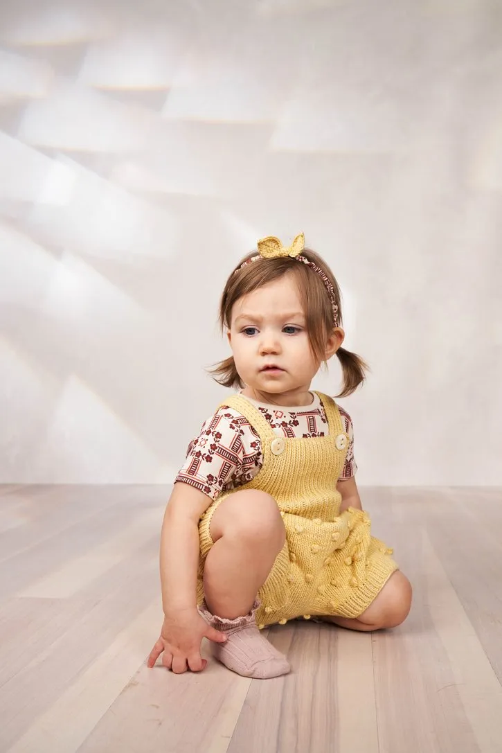 Misha & Puff Popcorn Romper - Straw