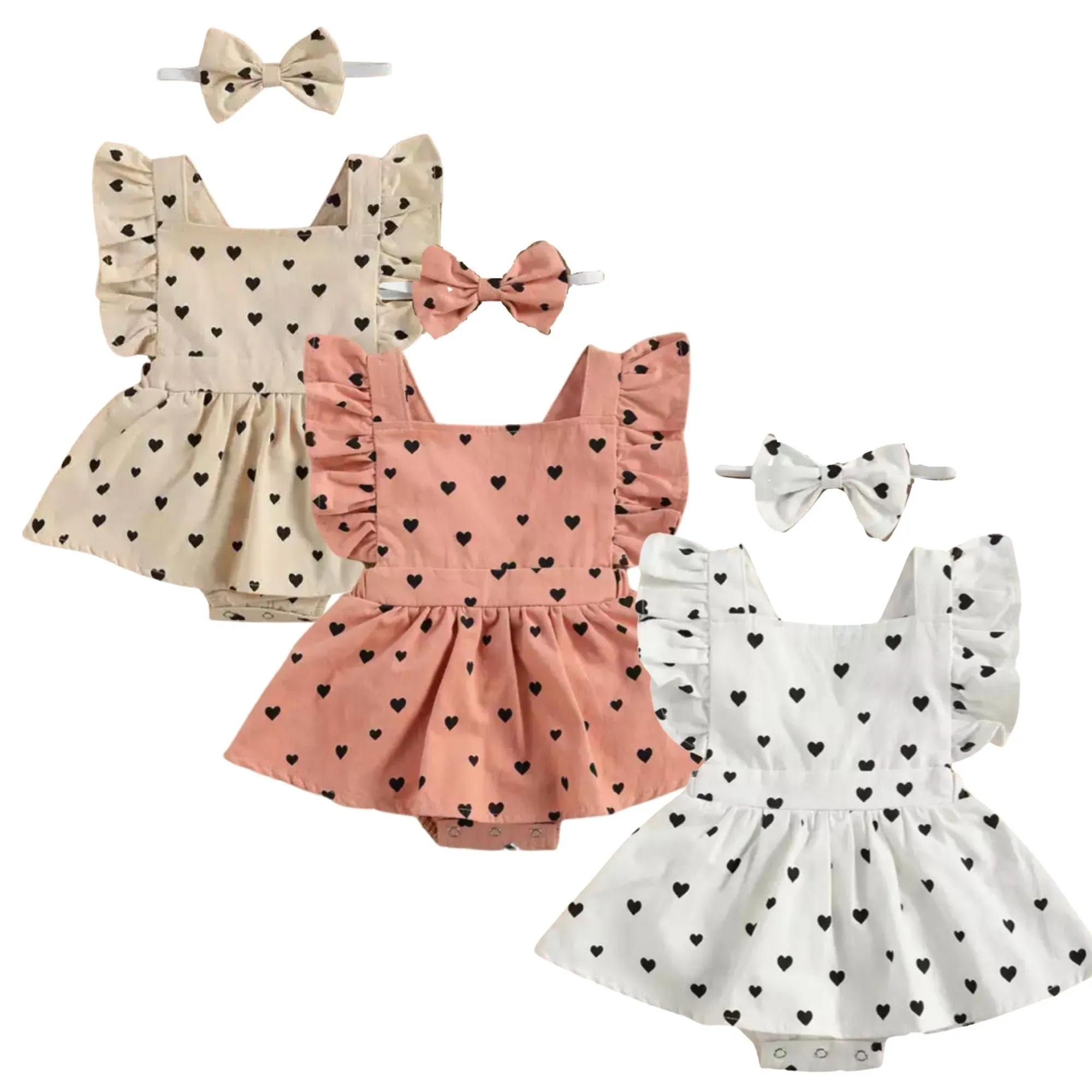 Molly Heart Frill Romper