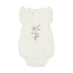 Mon Tresor Ivory Whimsical Blooms Romper