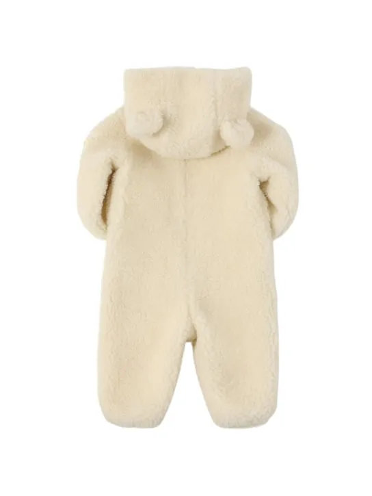 Moncler   Teddy tech romper w/ hood 