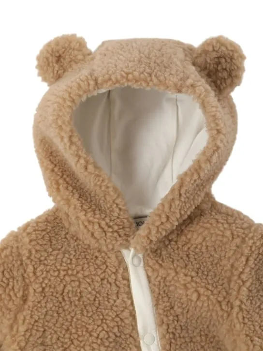 Moncler   Teddy tech romper w/ hood 