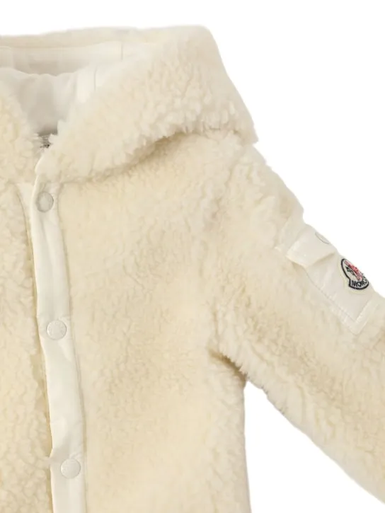 Moncler   Teddy tech romper w/ hood 