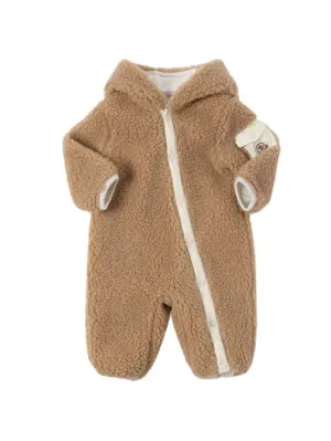 Moncler   Teddy tech romper w/ hood 