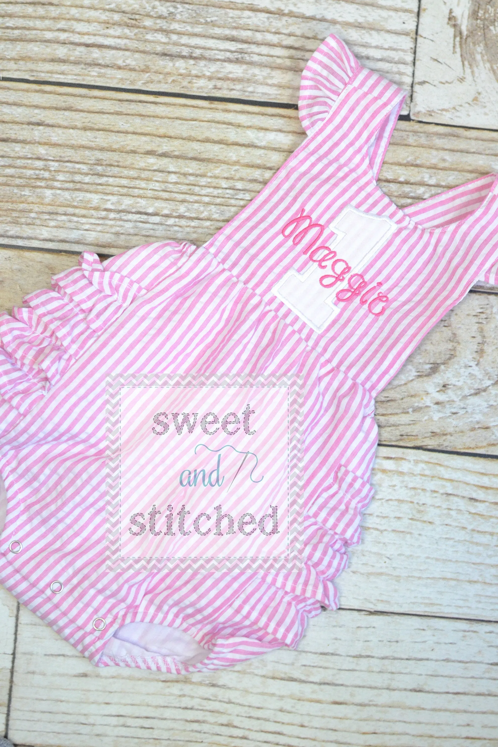 Monogrammed 1st birthday outfit, 1st birthday romper, cake smash outfit, personalized cake smash romper, theme cake smash romper